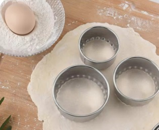 Pack de 3 Cortadores rizados para masa