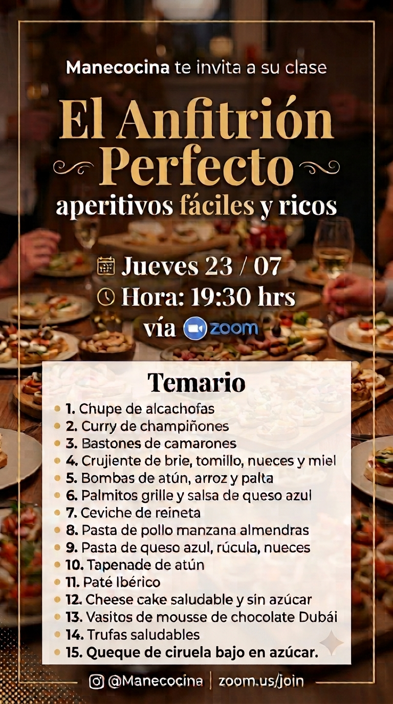 El anfitrión perfecto, aperitivos fáciles y ricos